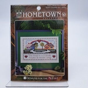 Vintage NOS Counted Cross Stitch Kit Road To A Friend 5207 Hometown Collection